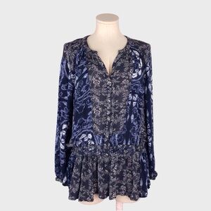 Free People Ratio Print Tunic Top
